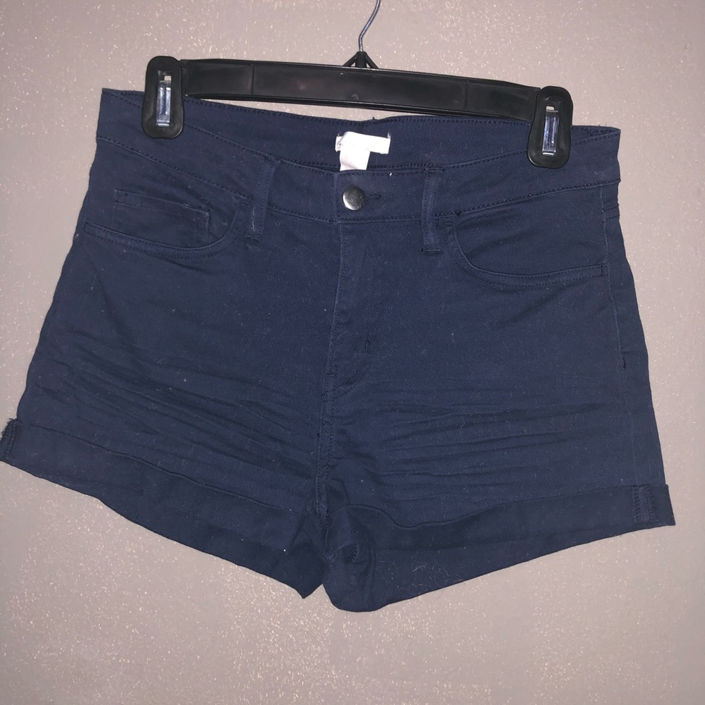 H&M Navy Blue Denim Shorts